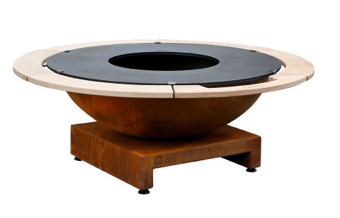 Quoco-Piatto-Basso-Medium-corten-žari-na-les-in-oglje-kurišča-naterassi